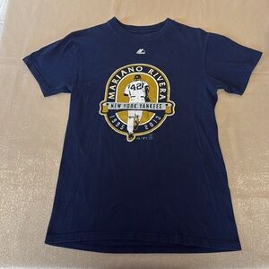 Navy Blue New York Yankees T-Shirt Rivera